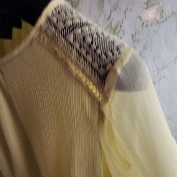 AGB Beautiful Yellow Blouse with Bell Sleeves - Picture 5 of 13